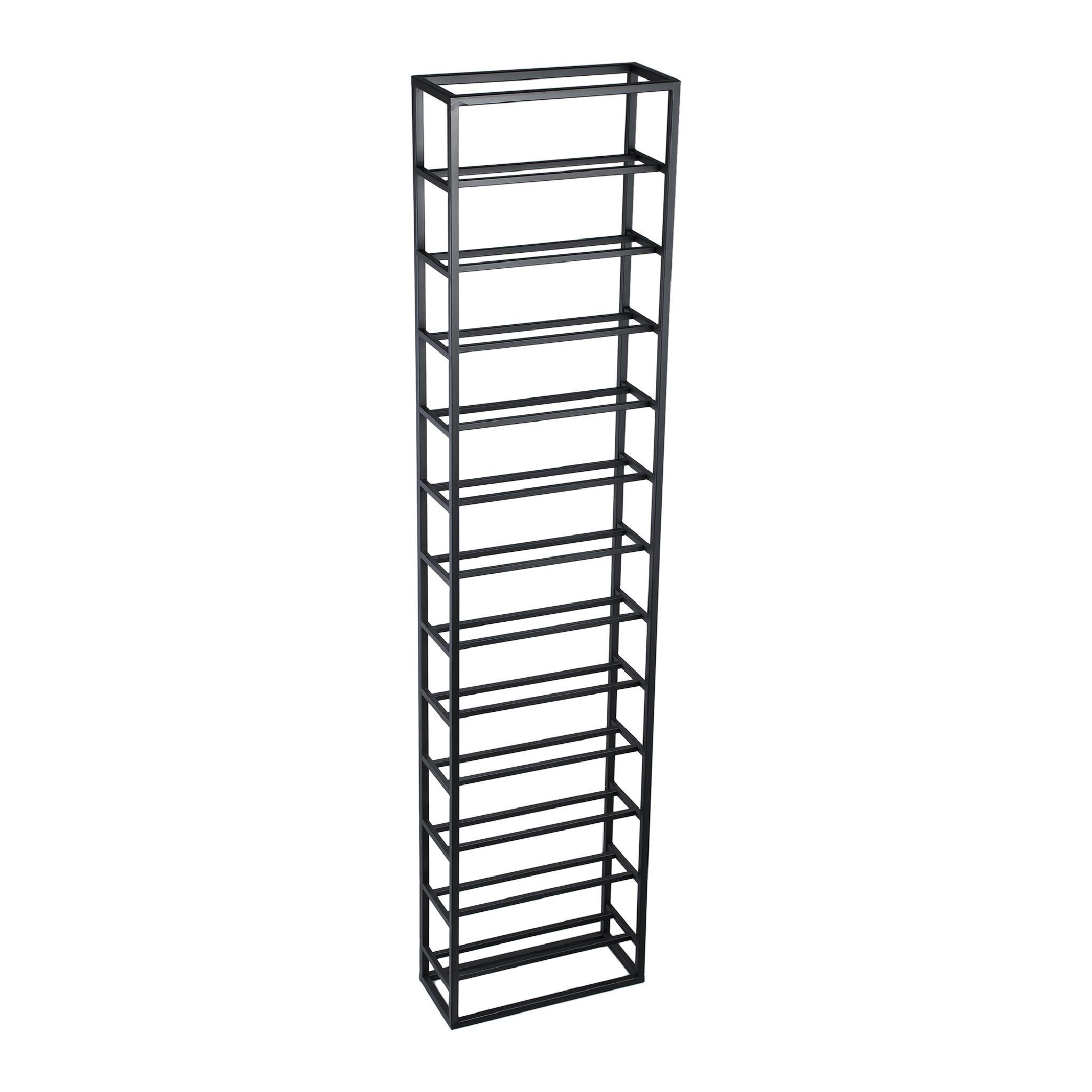 WEINREGAL Kentyn Schwarz 35/15/155cm - Schwarz, Metall (15/155/35cm) - PTMD Collection