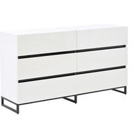 SIDEBOARD DE-37789 mit 6 Schubladen Weiß - Weiß, Holzwerkstoff (140/78.5/39.5cm) - ComfortXL
