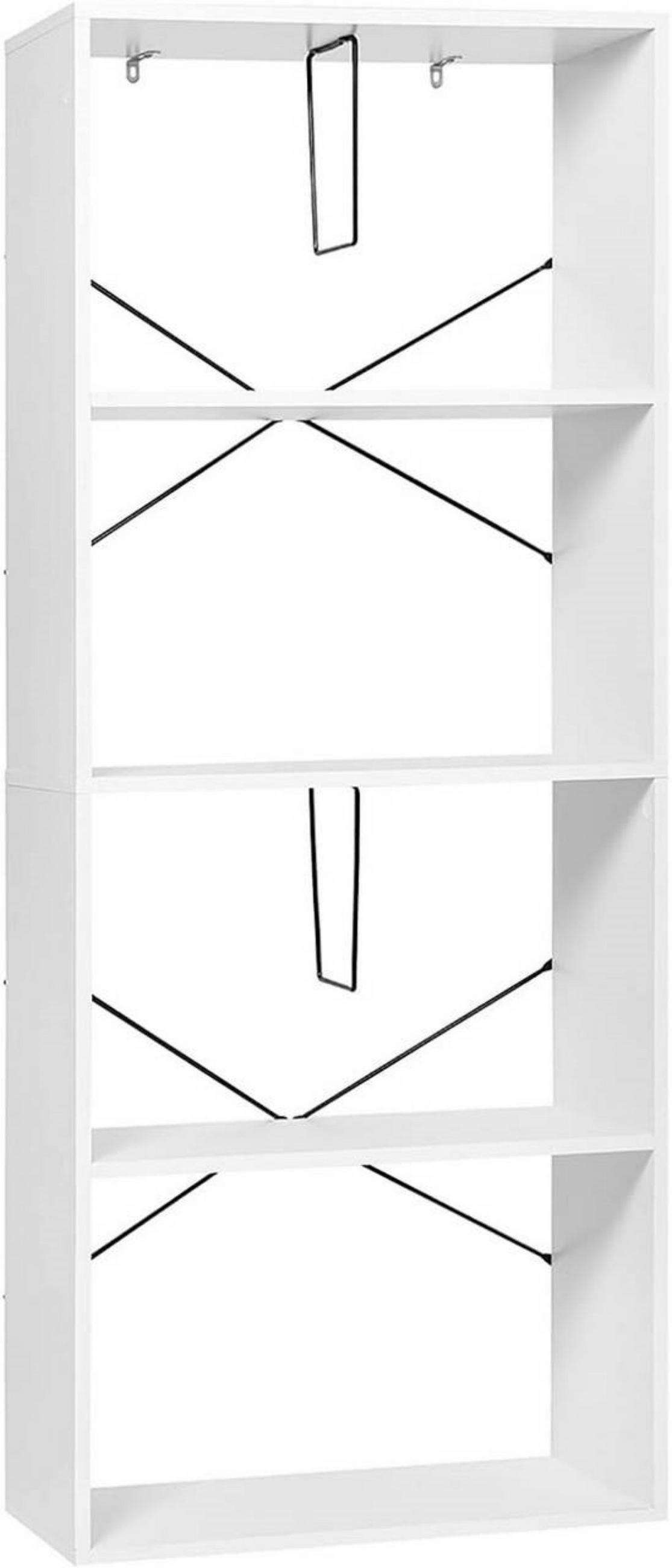 BÜCHERREGAL mit 4 Ebenen, Holzwerkstoff, Weiß - Weiß, Holzwerkstoff (60/149/30cm) - Woltu