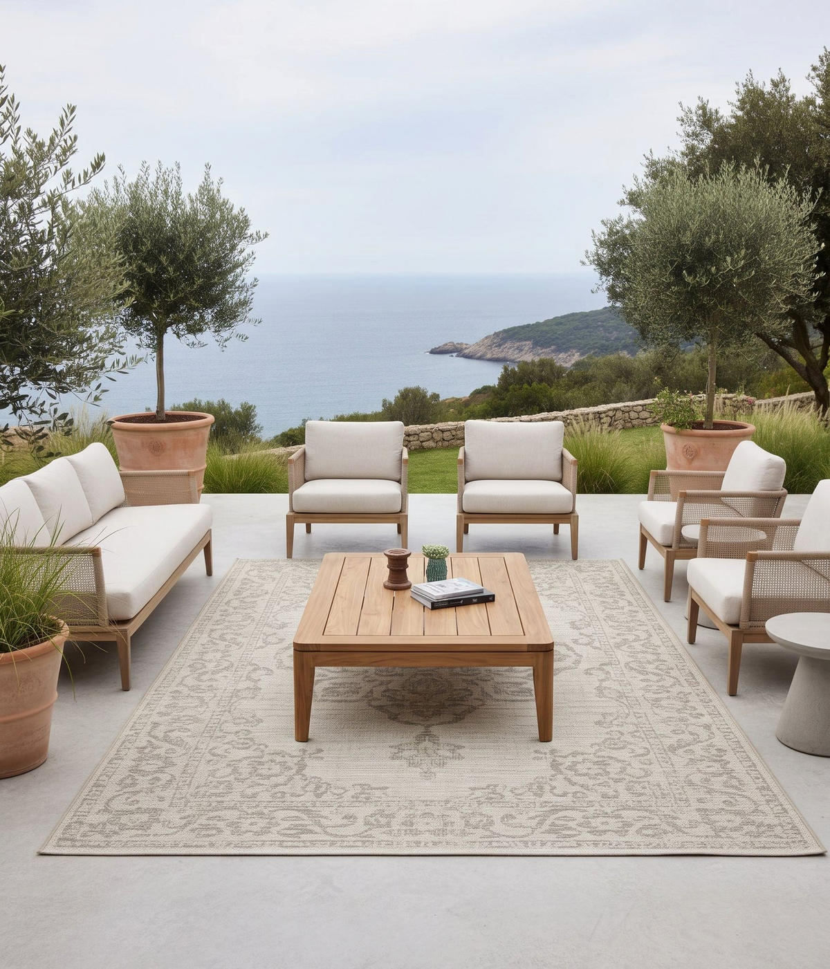 TEPPICH für Innen- und Außenbereiche beige - Beige, Textil (120/170cm) - AFK Living