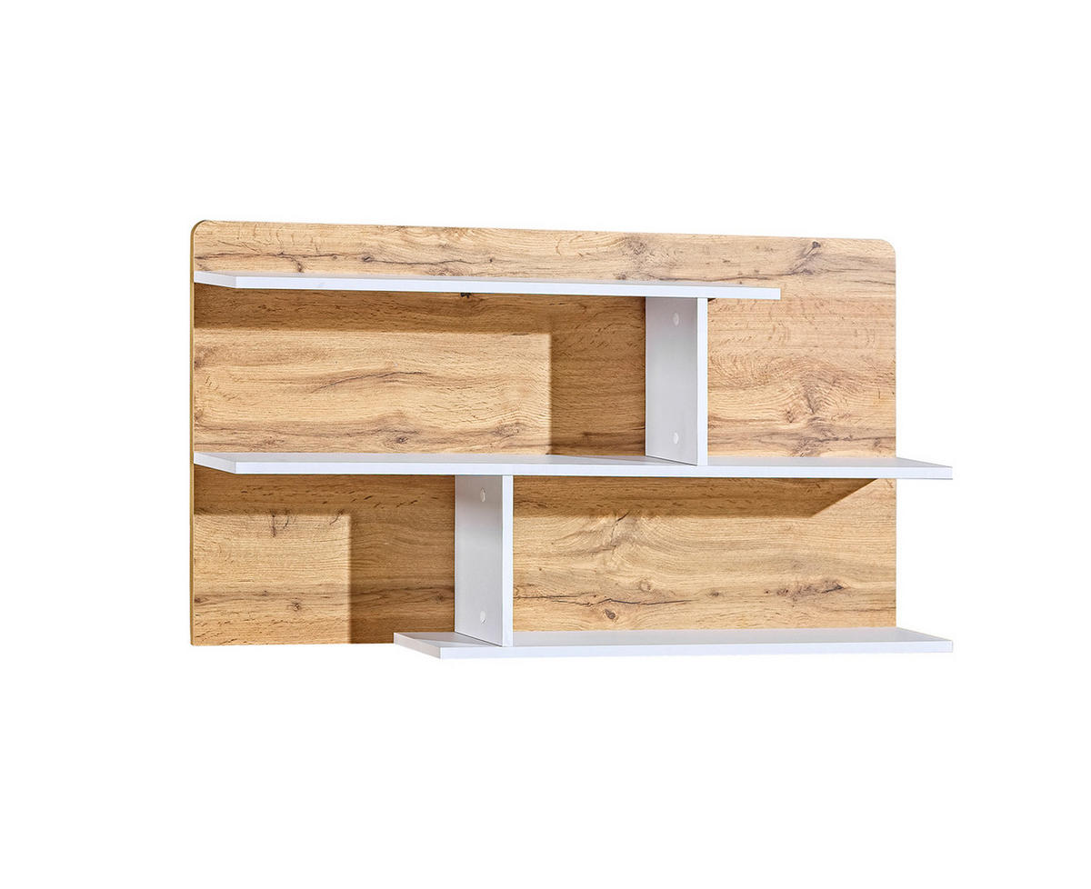 JUGENDZIMMER Arca in Weiß und Eiche Wotan 7 teilig Komplett Set - Weiß, Holzwerkstoff (120/200/80cm)