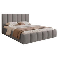 POLSTERBETT Sarafino Hellgrau Samt 180x200 cm - Hellgrau, Textil (180/200cm) - Selsey