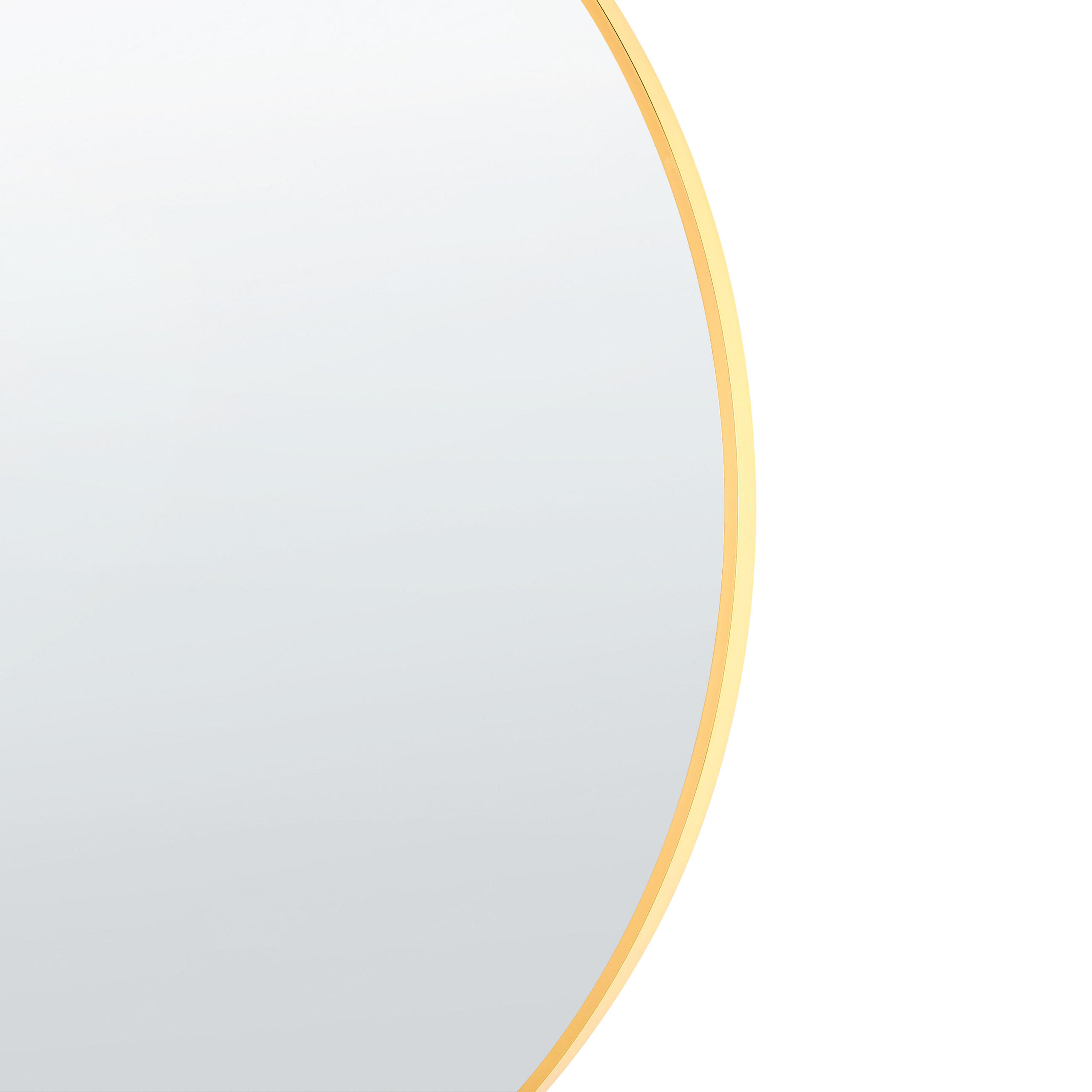 WANDSPIEGEL rund 80/80 cm Gold Annemasse - Goldfarben, Glas (80/3/80cm) - Beliani