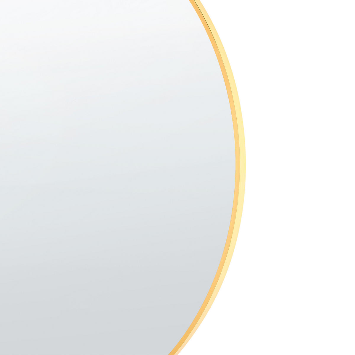 WANDSPIEGEL rund 80/80 cm Gold Annemasse - Goldfarben, Glas (80/3/80cm) - Beliani