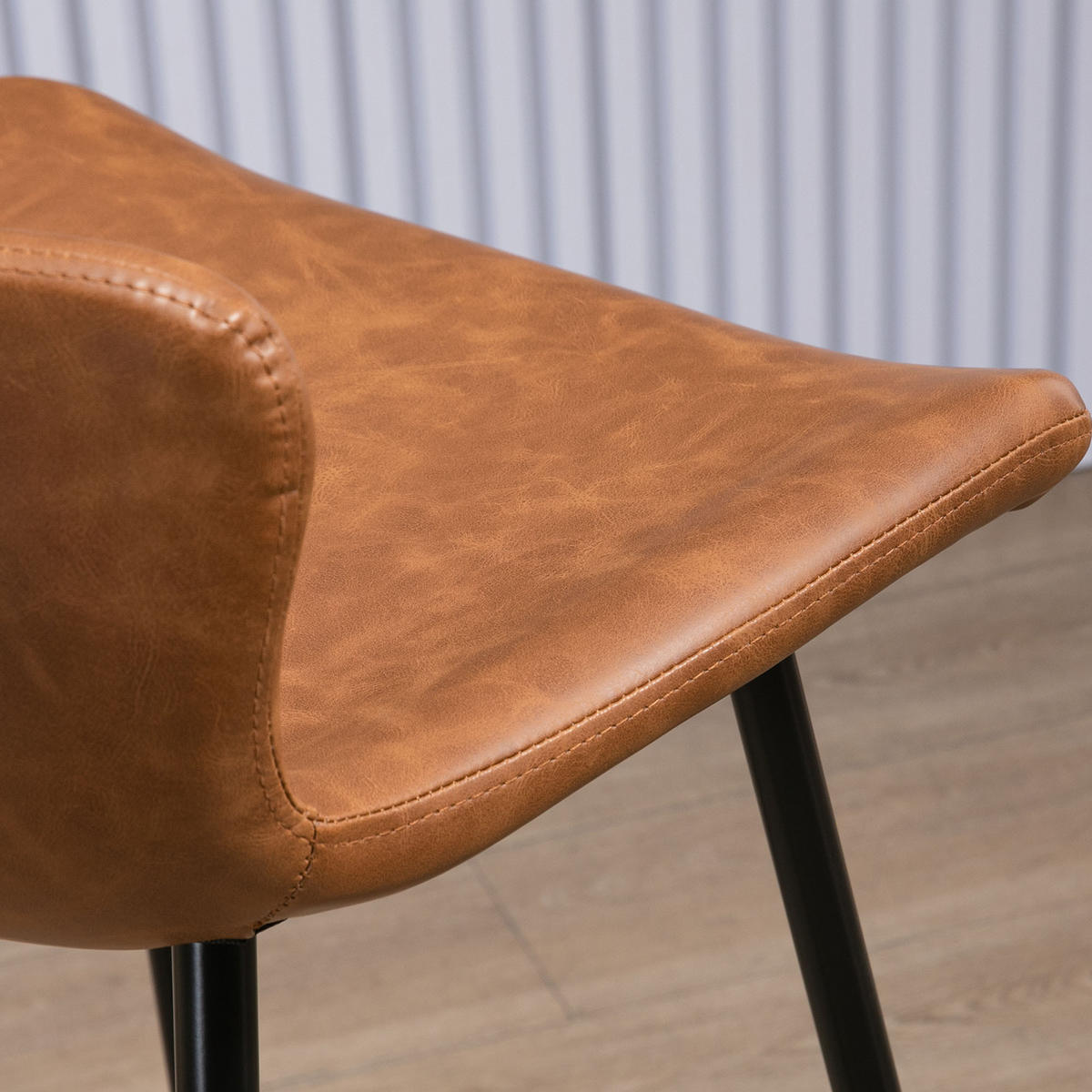 BARHOCKER 2er-Set DE-14720 76 cm Sitzhöhe mit Rückenlehne Braun - Braun, Metall (49/94.6/45cm) - ComfortXL