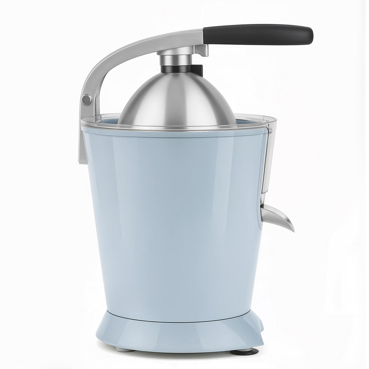 ZITRUSPRESSE ZEST6, Blau, tropffreier Ausgießer, leistungsstarker Gelenkarm, 160 W - Blau, Metall (18.5/29/25cm) - SWEISS