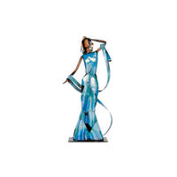 METALLSKULPTUR Blau 51/23 cm - Blau/Weiß, Metall (1.4/23/13cm) - KUNSTLOFT