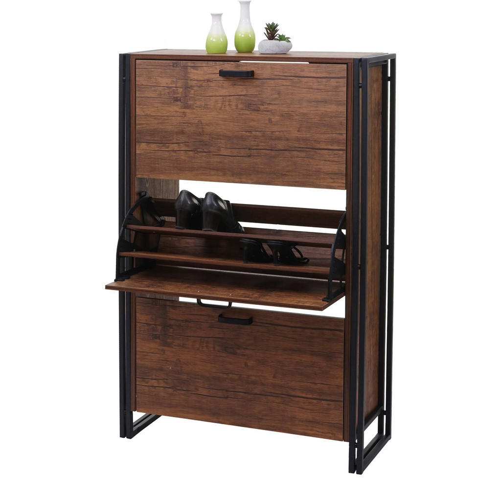 Thumbnail - MCW Schuhkipper, Braun, Holzwerkstoff, 77x122x29 cm, Garderobe, Schuhaufbewahrung, Schuhkipper