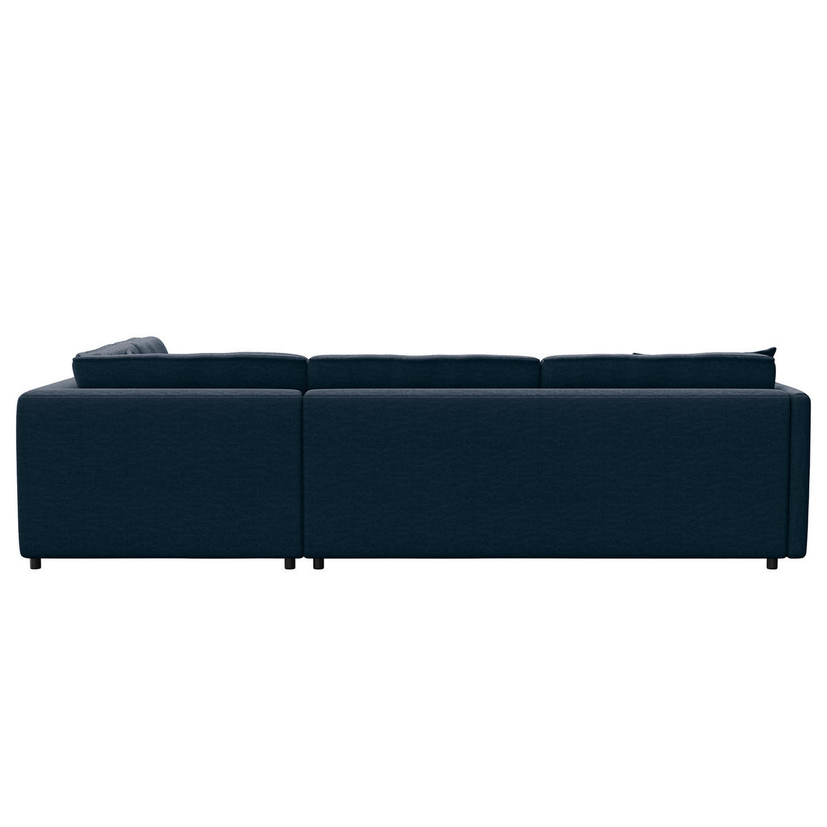 ECKSOFA mit Ottomane - Blau/Schwarz, Kunststoff/Textil (328/272cm) - home24