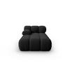 CHAISELONGUE links Bellis aus Samt schwarz - Schwarz, Textil (97/62/157cm) - Micadoni