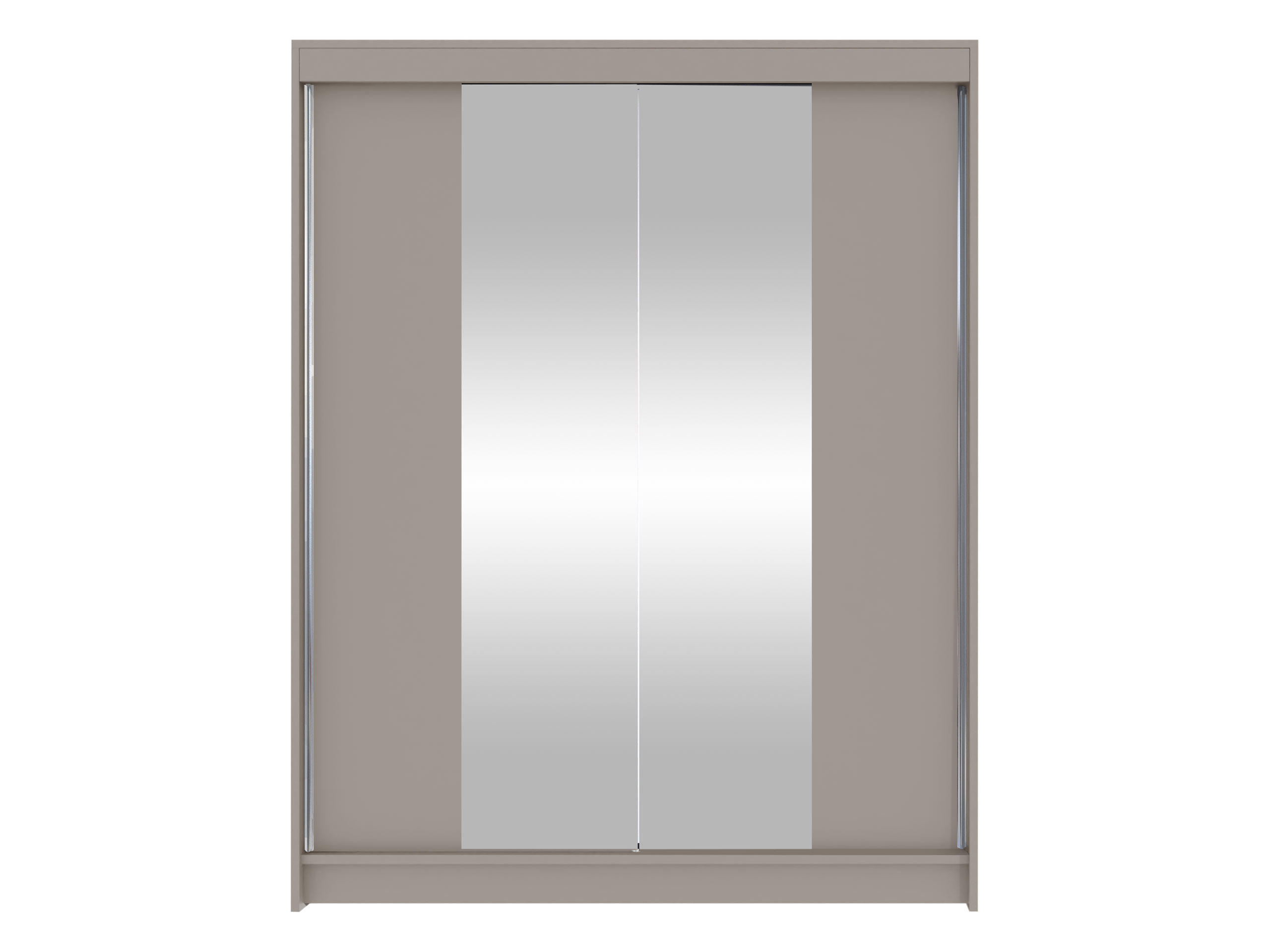 SCHWEBETÜRENSCHRANK Camino II - Kaschmir/Silberfarben, Holzwerkstoff/Metall (150/200/58cm) - MIRJAN24