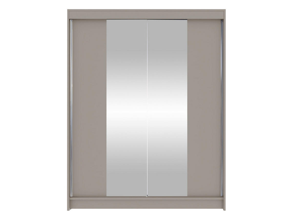 SCHWEBETÜRENSCHRANK Camino II - Kaschmir/Silberfarben, Holzwerkstoff/Metall (150/200/58cm) - MIRJAN24