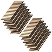 WANDPANEELE Akustikpaneel Eiche 12 Stück - Eichefarben, Holzwerkstoff (120/40/1.8cm) - Vicco