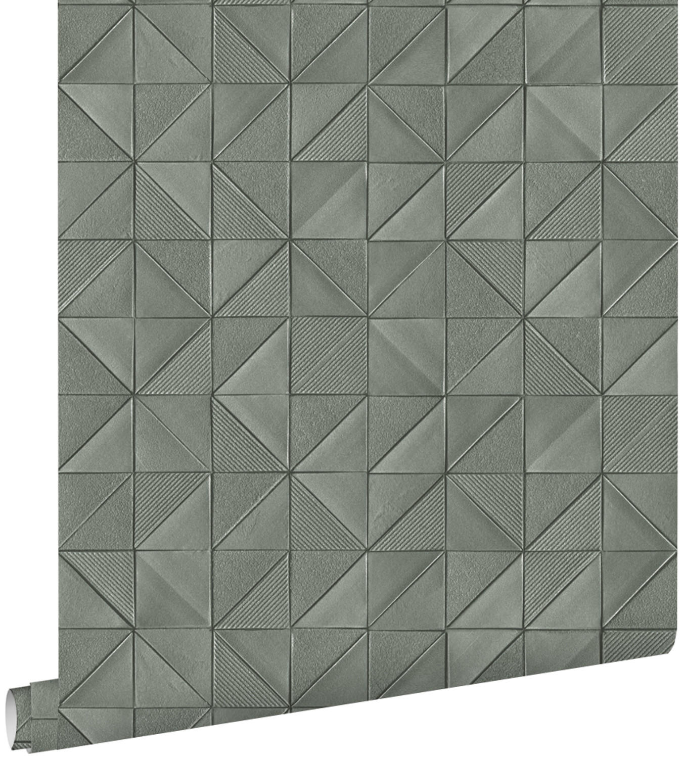TAPETE 3D-Muster 50 x 900 cm - Grün, Papier (50/900cm) - ESTAhome