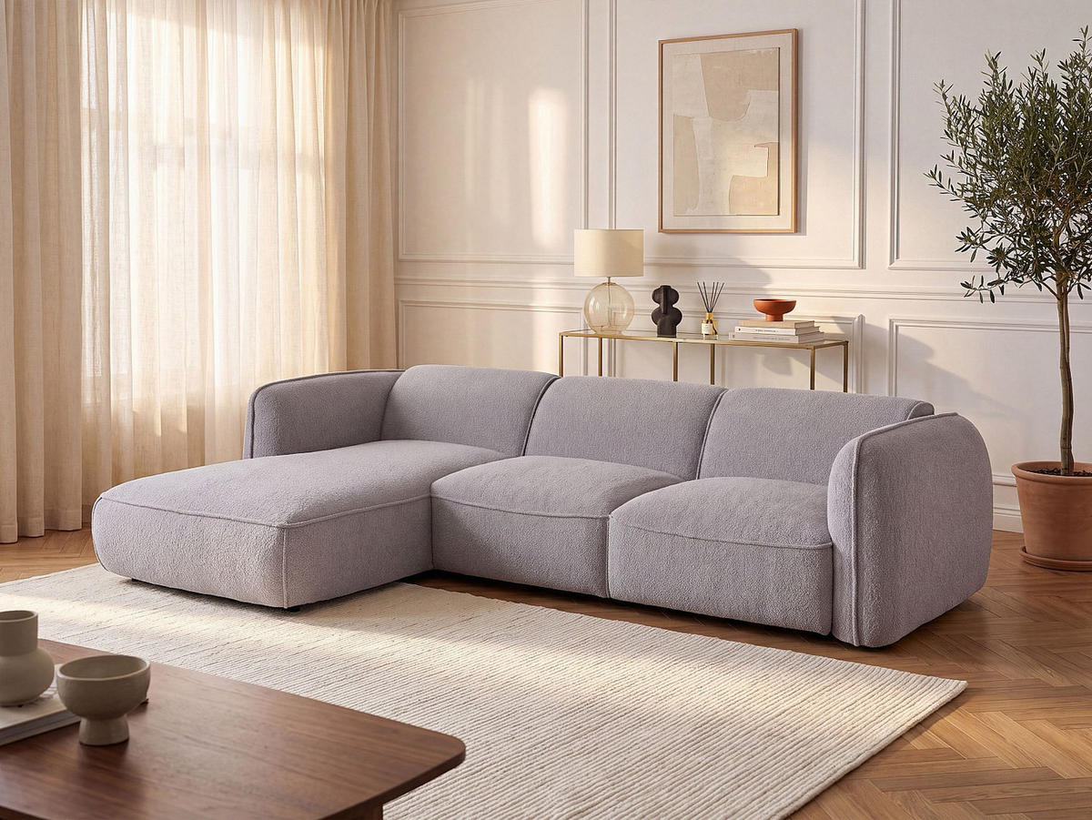 SOFA - 5 Personen - stoff - hellgrau Camilio - Hellgrau, Textil (272/74/165cm) - Vente-Unique