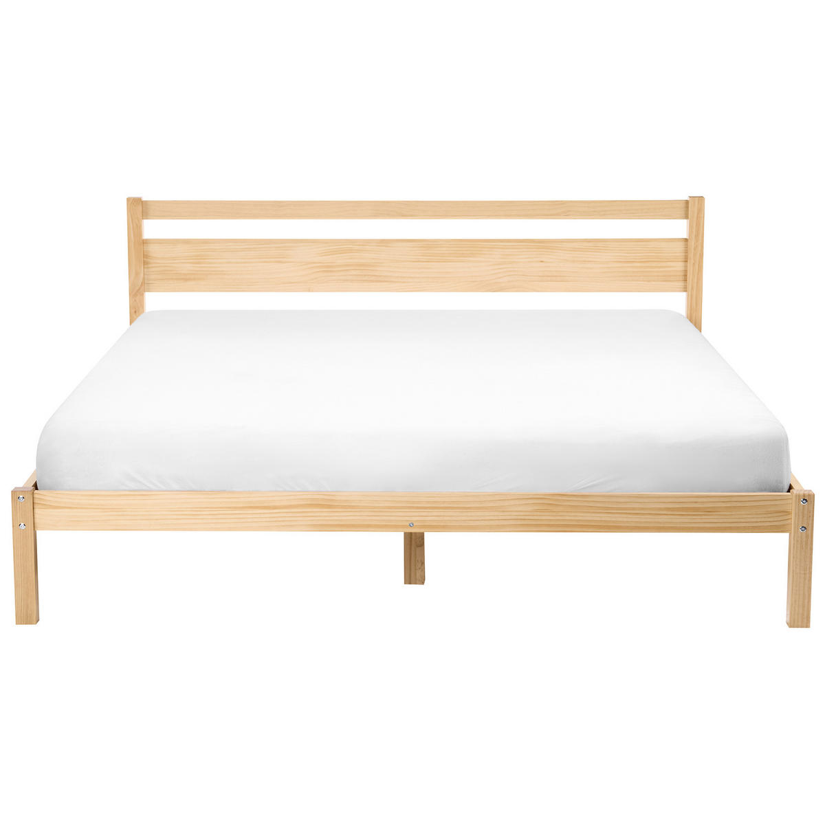 POSTEL s roštem 180/200 cm Borovicové dřevo Světle hnědá Mercurer - hnědá/světle hnědá, dřevo (180/200cm) - Beliani