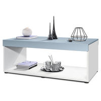COUCHTISCH Pure Tischplatte und Blenden in Denim matt - Pastellblau, Holzwerkstoff (58/104/40.5cm) - Vladon
