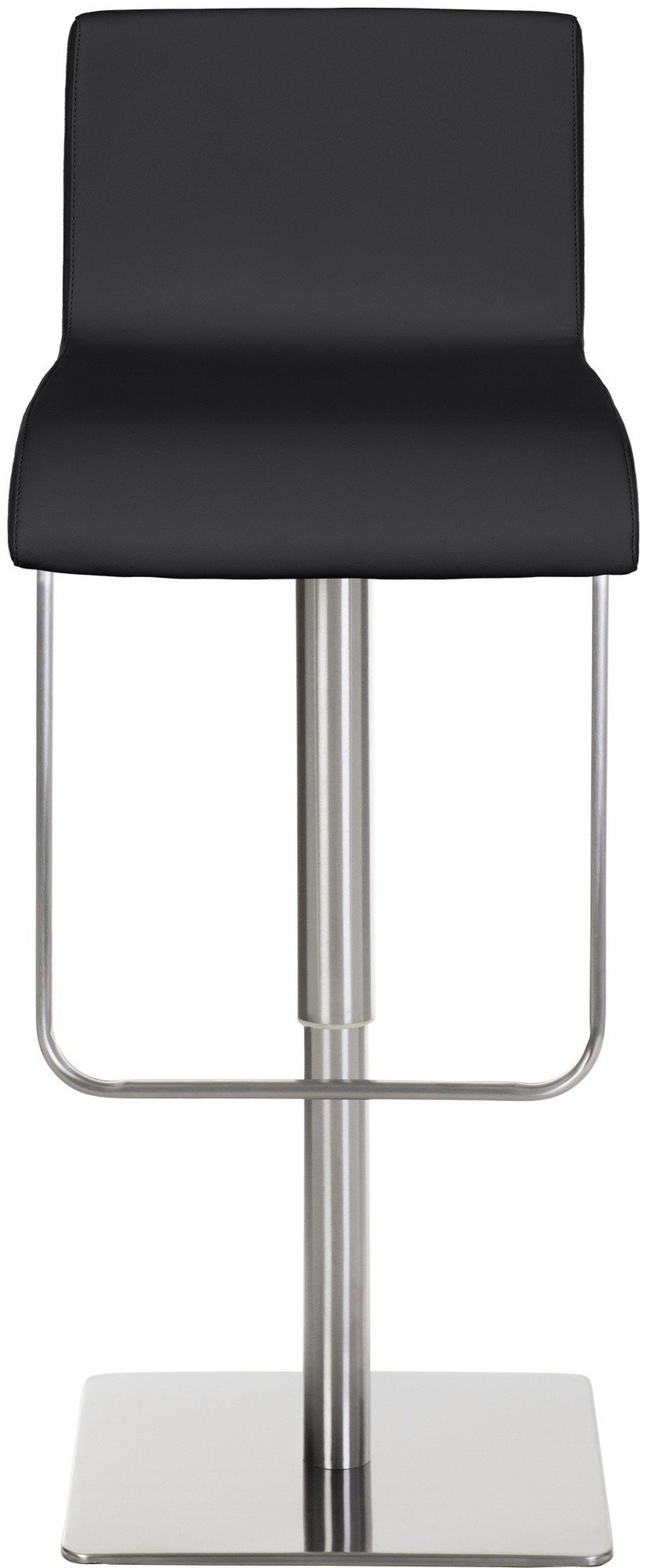 BARHOCKER Limon 80x39x46 cm schwarz - Schwarz, Leder (39/80/46cm) - furnicato