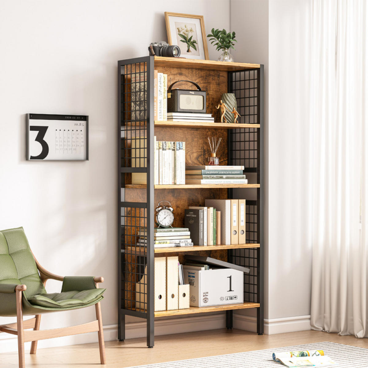 BÜCHERREGAL, braun 74/30/155 cm - Braun, Holzwerkstoff (74/155/30cm) - Rebiko