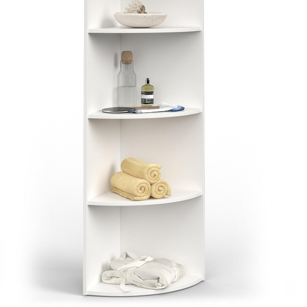 ECKREGAL Ecki Weiß 40 x 180 cm - Weiß, Holzwerkstoff (40/180/40cm) - Vicco