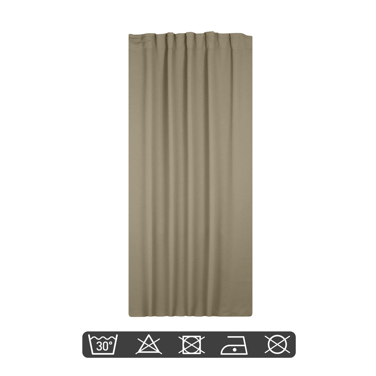 VERDUNKELUNGSVORHANG Kräuselband 140/245 cm Hell Taupe - Taupe, Textil (140/245cm) - TiborTex