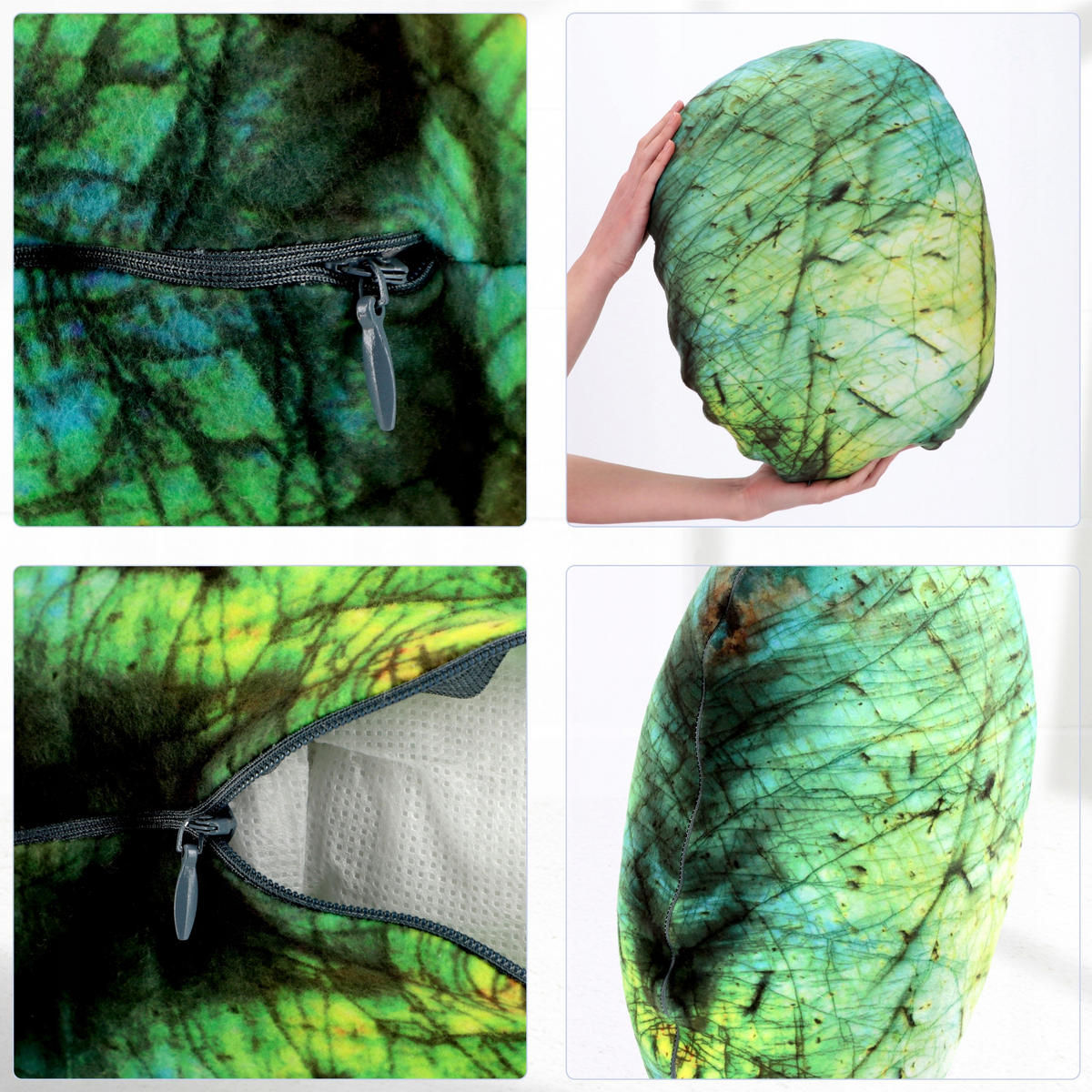 DEKOKISSEN, 33 x 41 cm - Grün, Textil (33/41cm) - KADAX