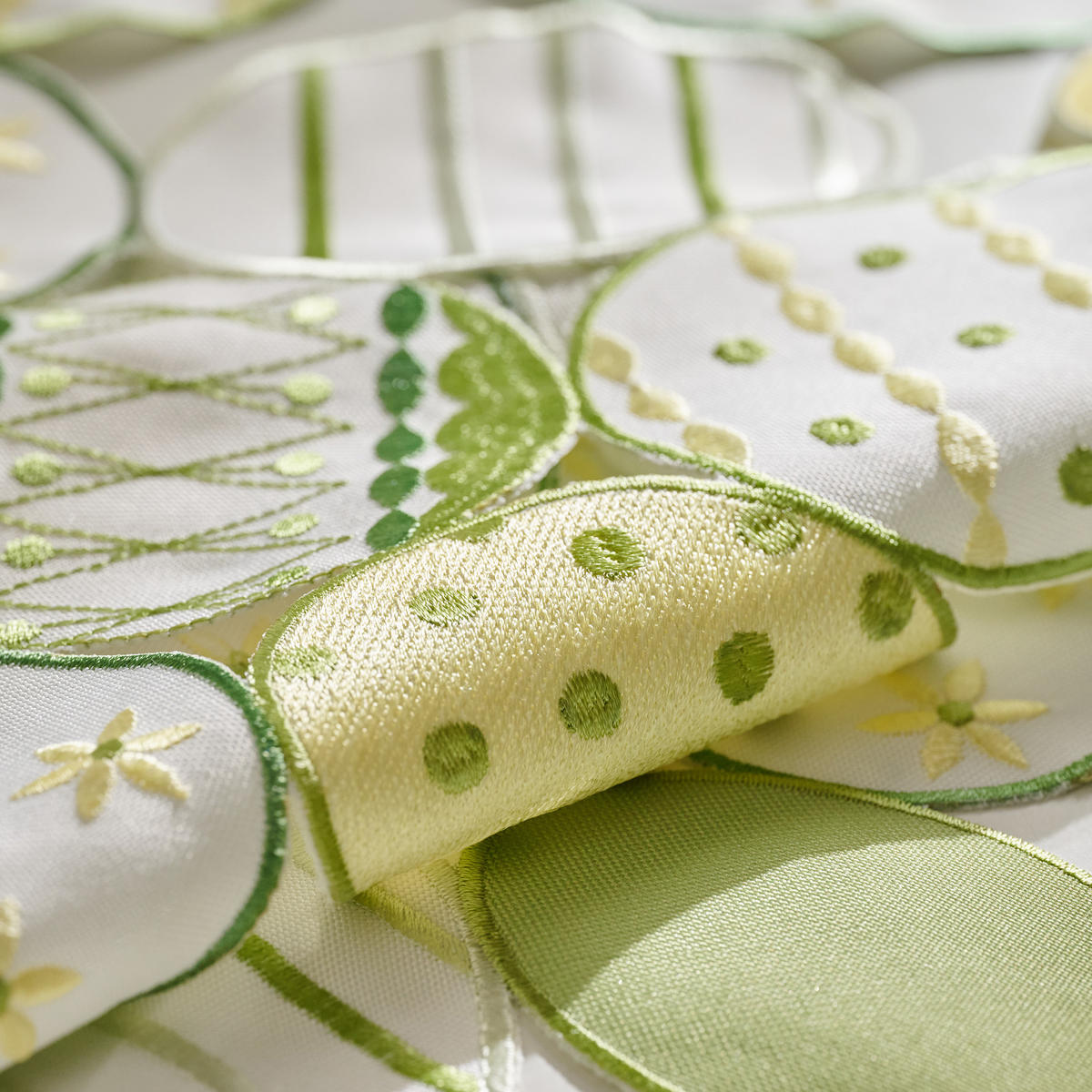 TISCHLÄUFER Egios - Weiß, Textil (180/35/1cm) - home&you