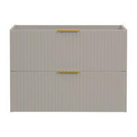 WASCHBECKENUNTERSCHRANK - 80 cm x 46 cm - Holz, Platte - Beige - ZEVARA - Beige, Holz (80/57/46cm) - Vente-Unique