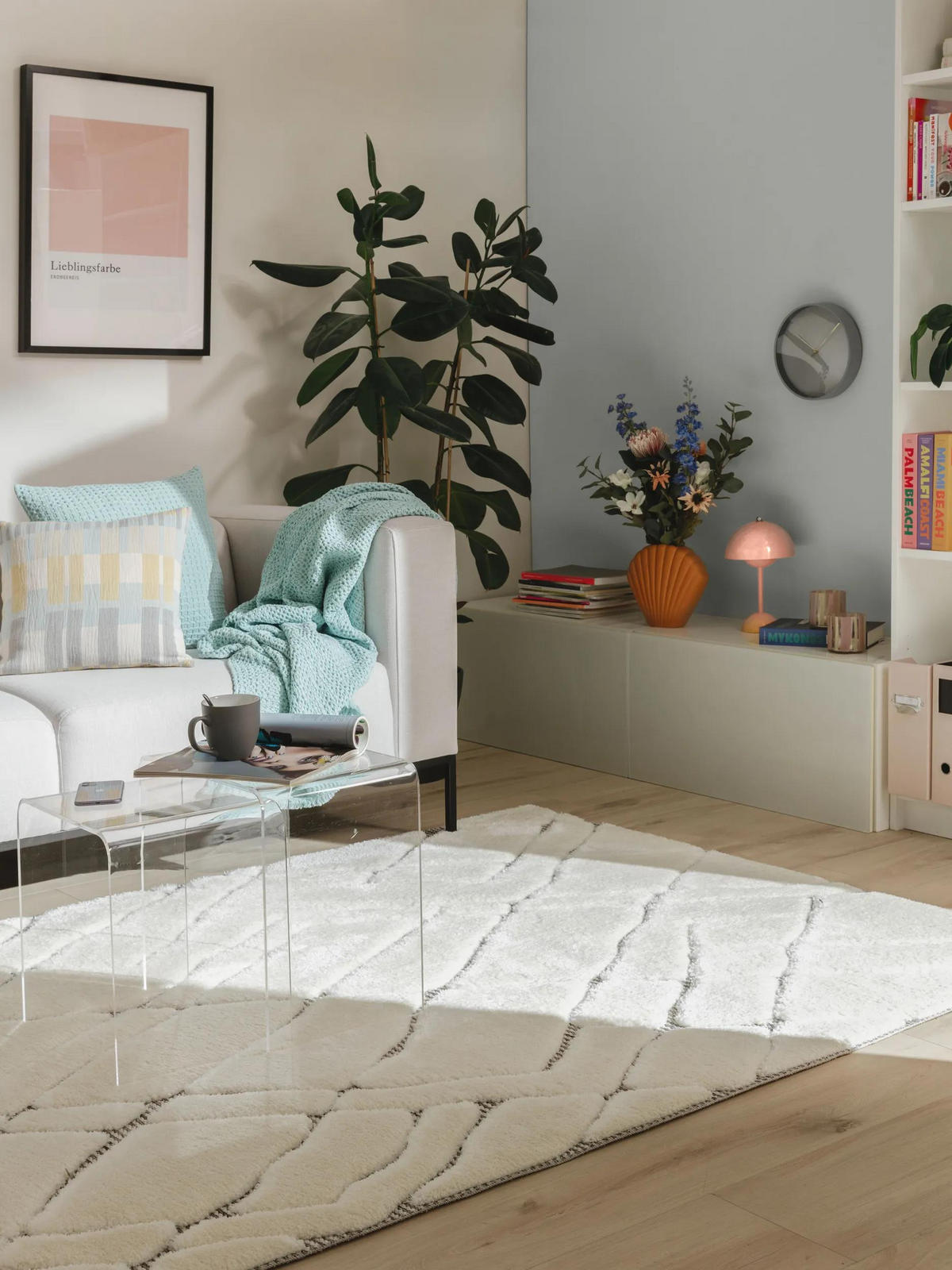 TEPPICH Elanie 160/230 cm - Creme/Grau, Kunststoff (160/230cm) - benuta Pop