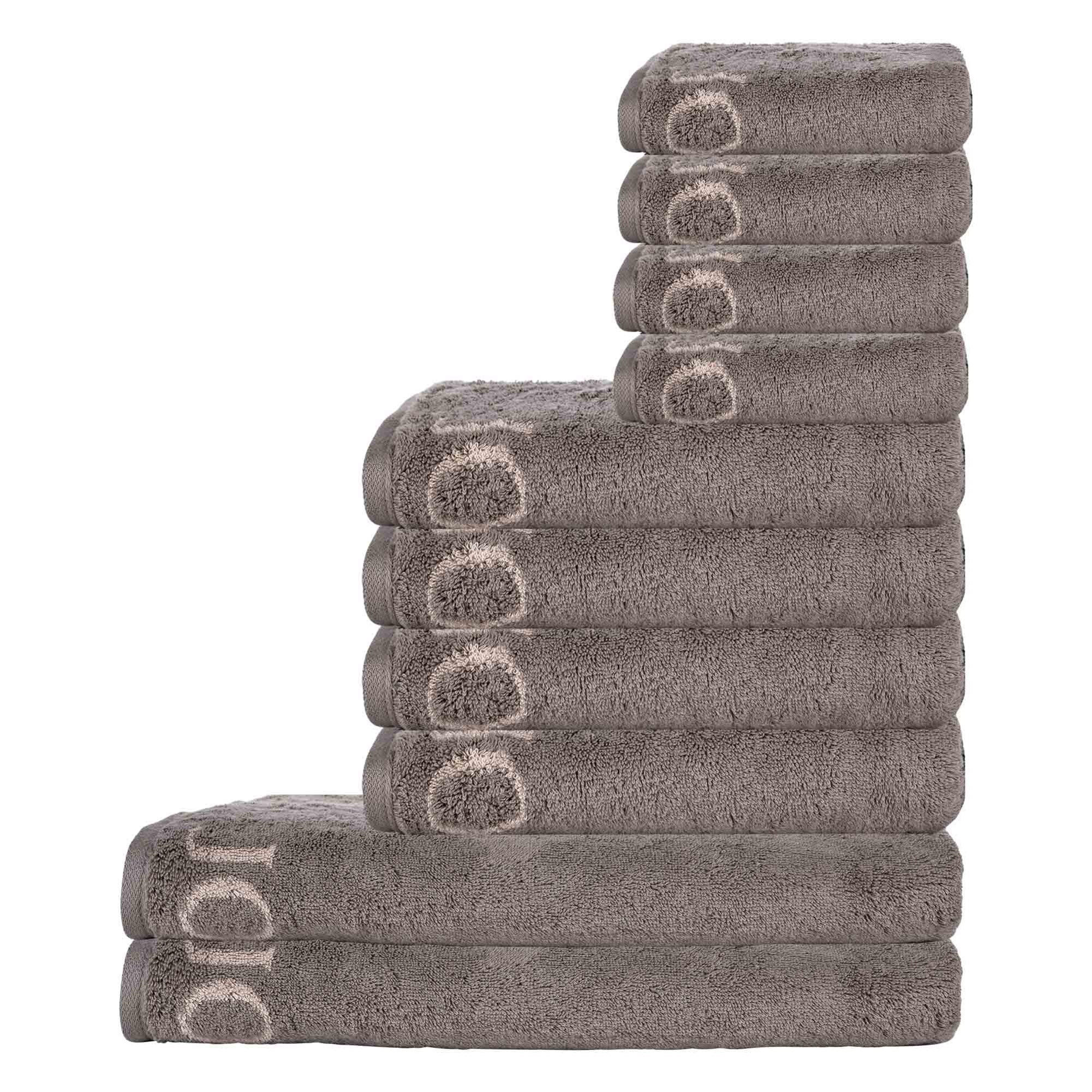 HANDTUCH Unisex Classic Braun Baumwolle 10er Pack - Braun, Textil (100/50cm) - Joop!