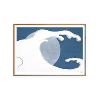 POSTER mit Rahmen Arch Atelier - La Collection Japonaise - 07 - Blau/Eichefarben, Holz/Papier (50/70cm) - Poster&Frame