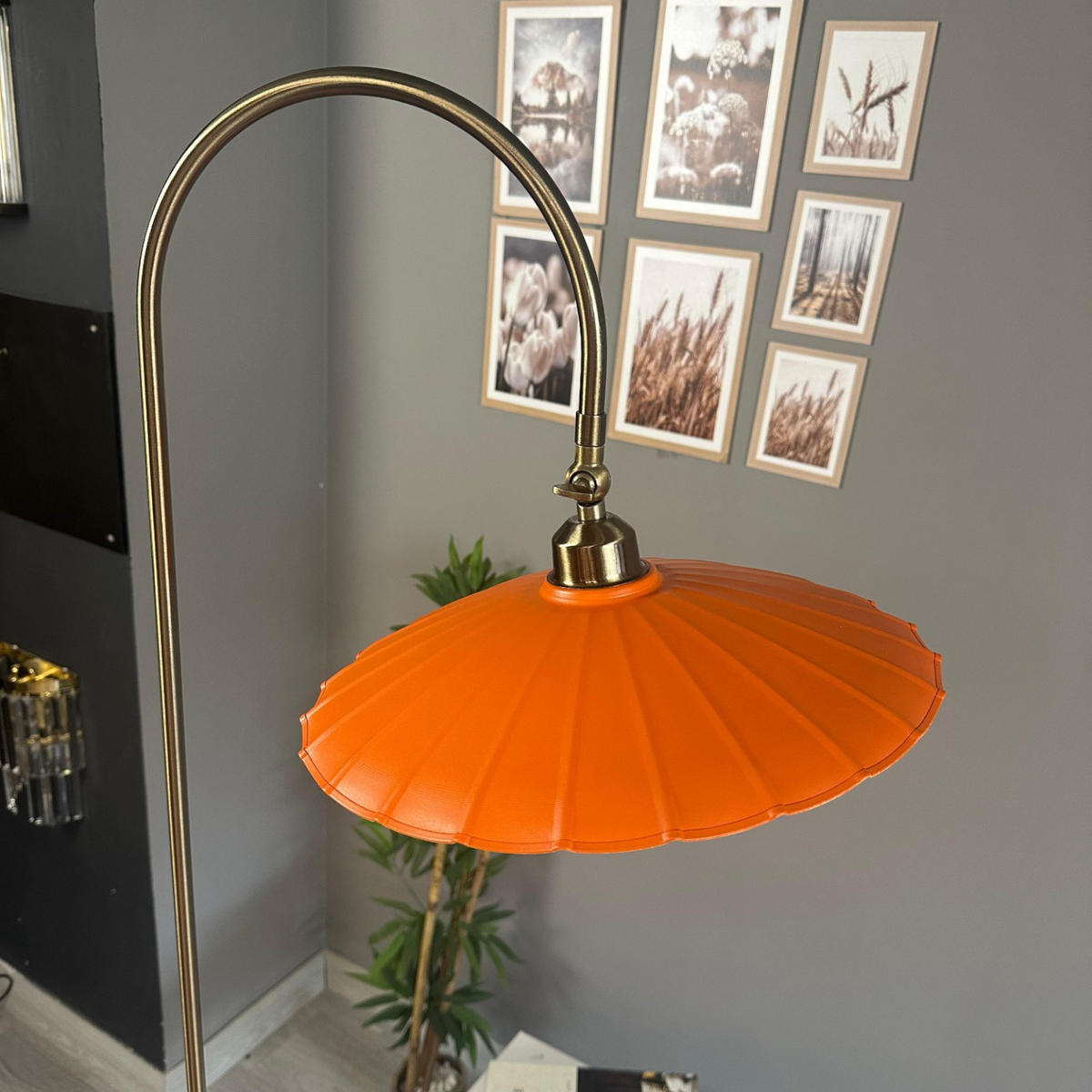 STEHLAMPE Axelor 170 Cm - Orange, Metall (30/30/170cm) - Bamyum