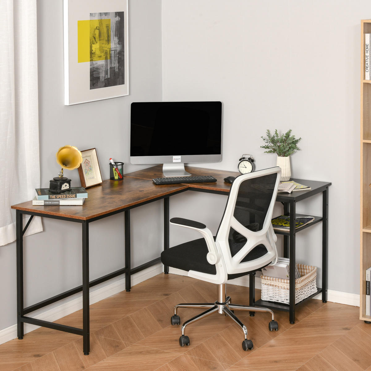 ECKSCHREIBTISCH Multicolor 1 Stück - Multicolor, Holzwerkstoff (150/120/75cm) - GiPP