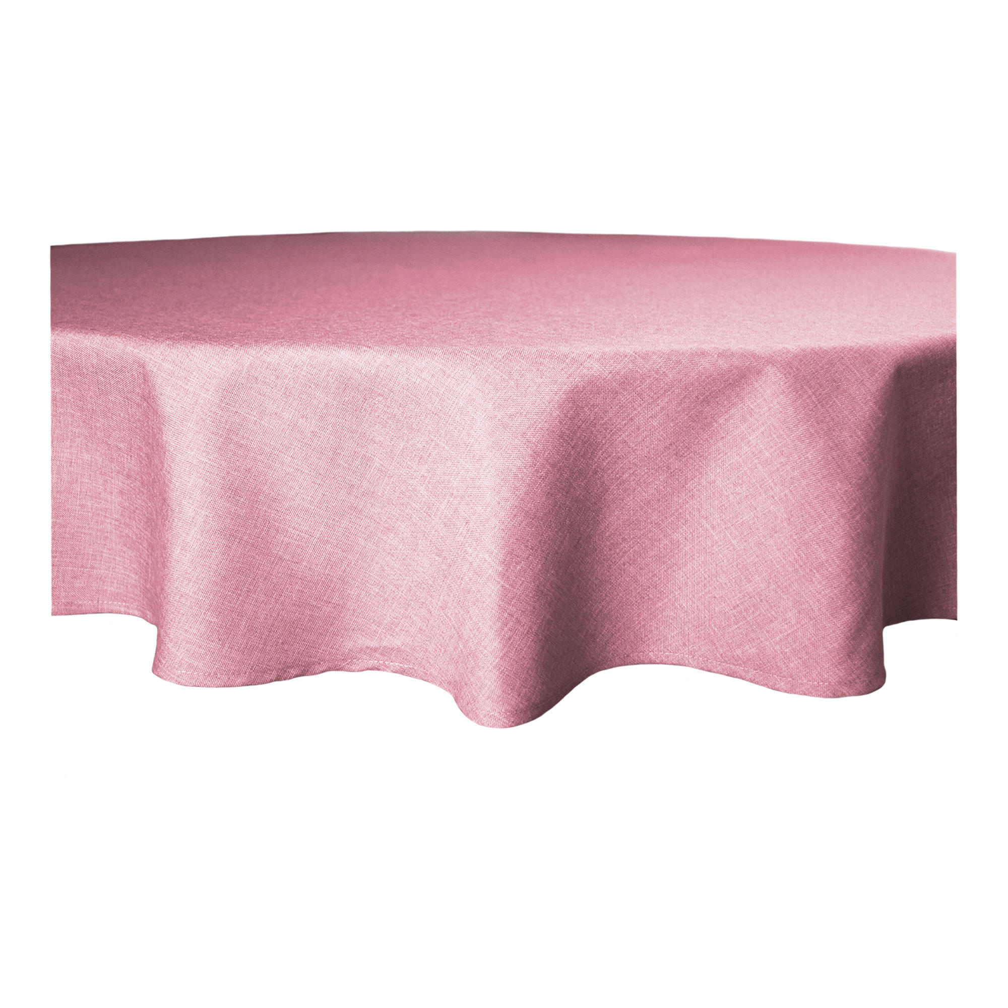 TISCHDECKE Leinenoptik 220 cm rund Altrosa - Altrosa, Textil (220cm) - TiborTex