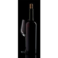 GLASBILD 30x80 cm Küche Weinflasche modern - Rot, Glas (30/80cm) - artissimo