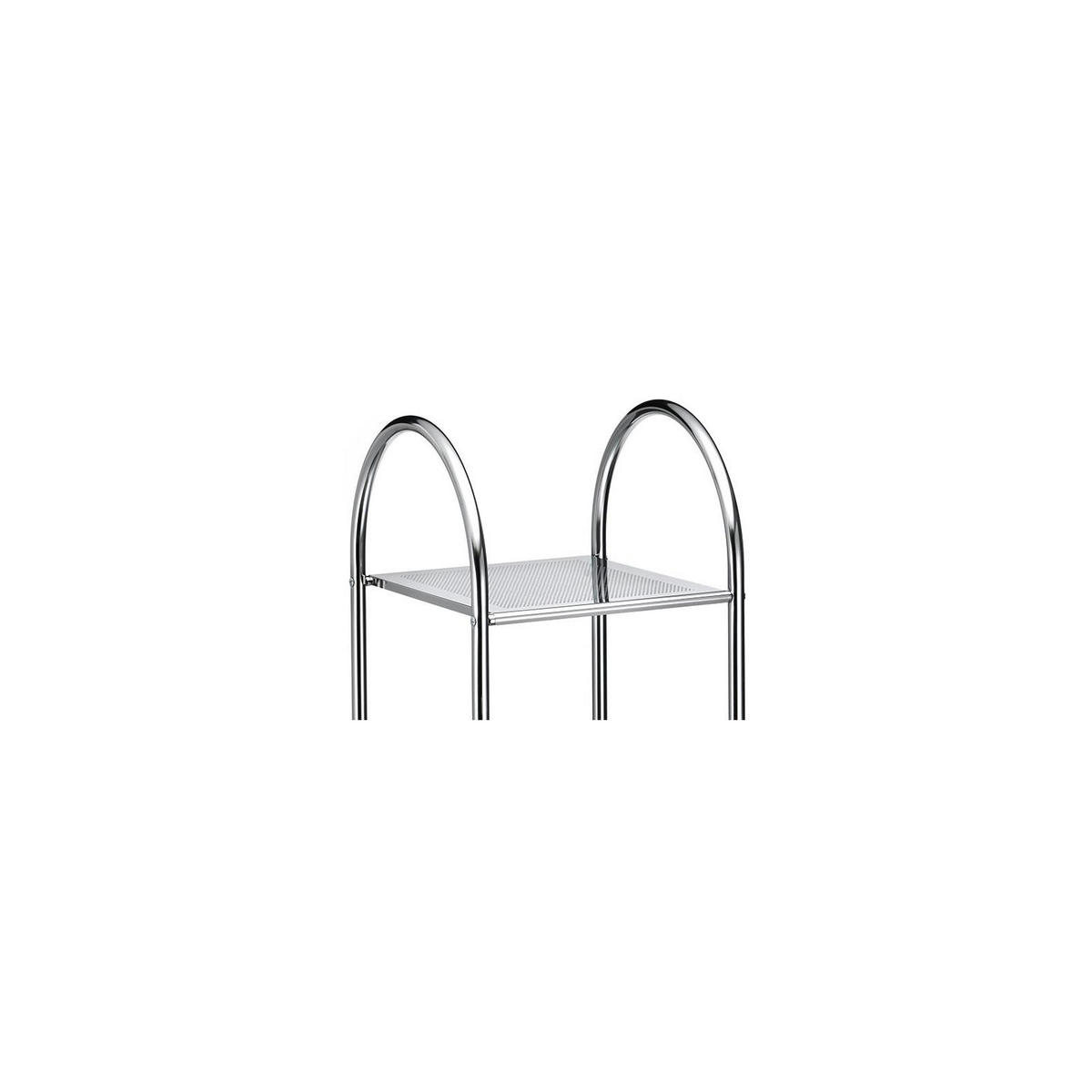 BADREGAL SECA - Chromfarben, Metall (34/115/37cm) - CARO-Möbel