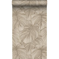 TAPETE 3D Muster Blätter 50 x 900 cm - Beige, Papier (50/900cm) - Origin Wallcoverings