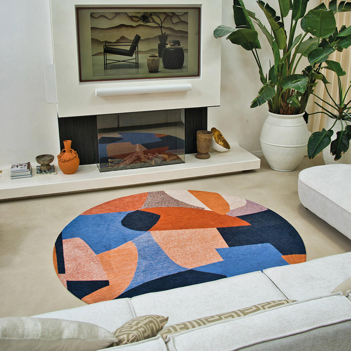 TEPPICH Carpe Diem Gallery Shapes 240/240 cm - Multicolor, Textil (240/240cm) - Louis De Poortere
