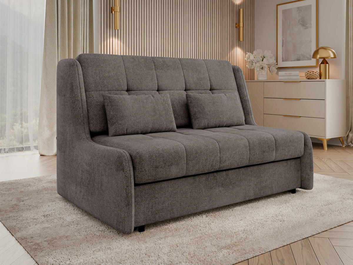 SCHLAFSOFA Viva Elite III - Dunkelbraun/Schwarz, Holz/Metall (146/85/98cm) - MIRJAN24