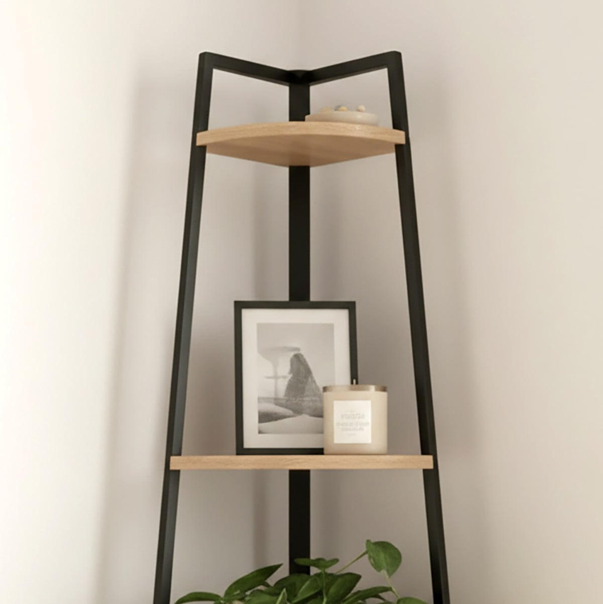 ECKREGAL mit 5 Etagen im Holzdekor H180 cm - Colorado - Schwarz, Holzwerkstoff (36/180/184cm) - Calicosy