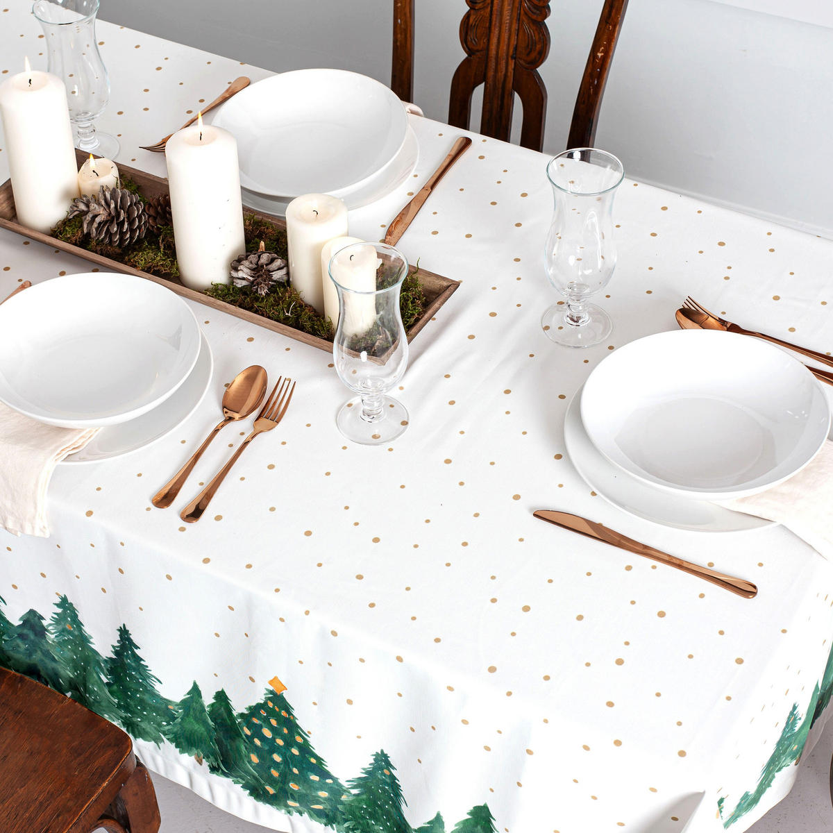 TISCHDECKE sapin 145x350 cm mehrfarbig - Multicolor, Textil (350/145/0.2cm) - Happy Friday