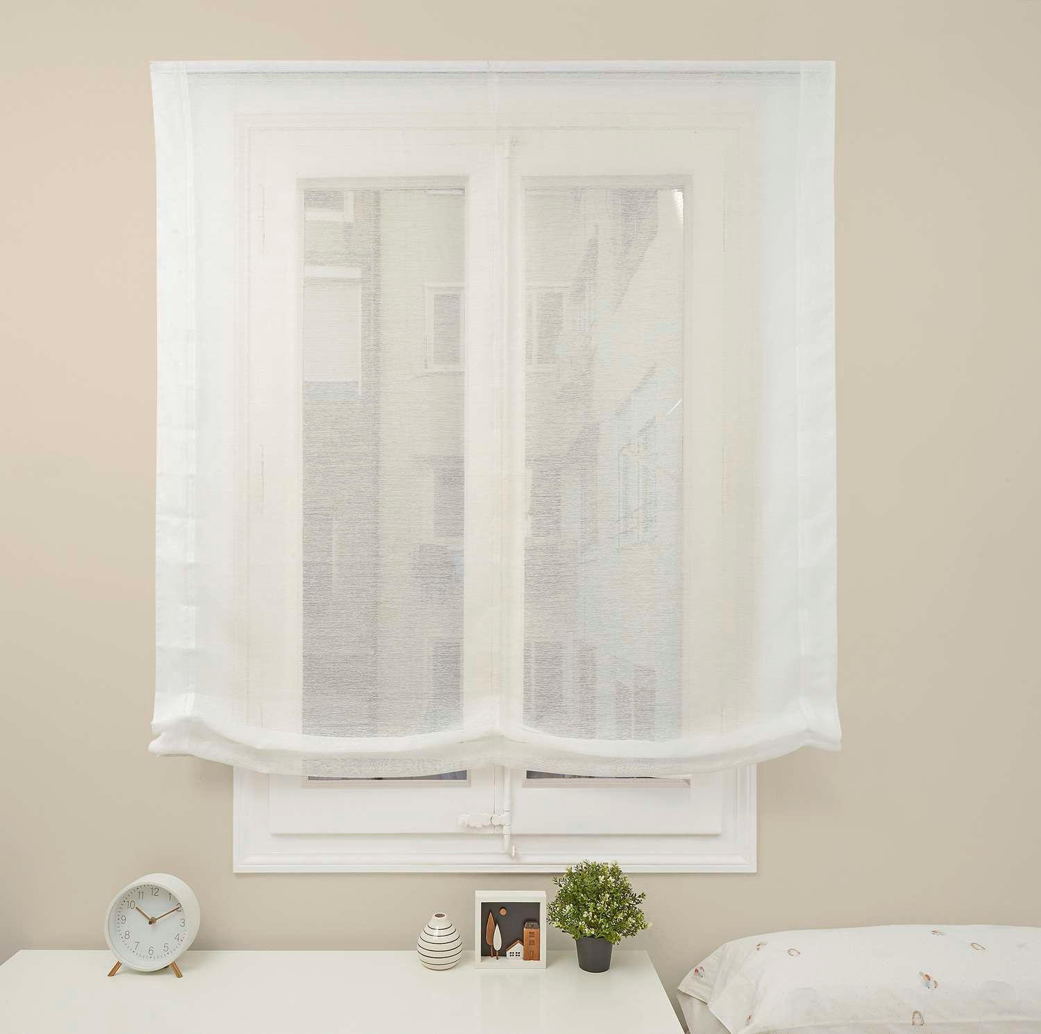 Thumbnail - Storesdeco Raffrollos, Weiß, Kunststoff, Uni, Rechteckig, 120x175 cm, CE, Wohntextilien, Rollos & Jalousien, Rollos, Raf...