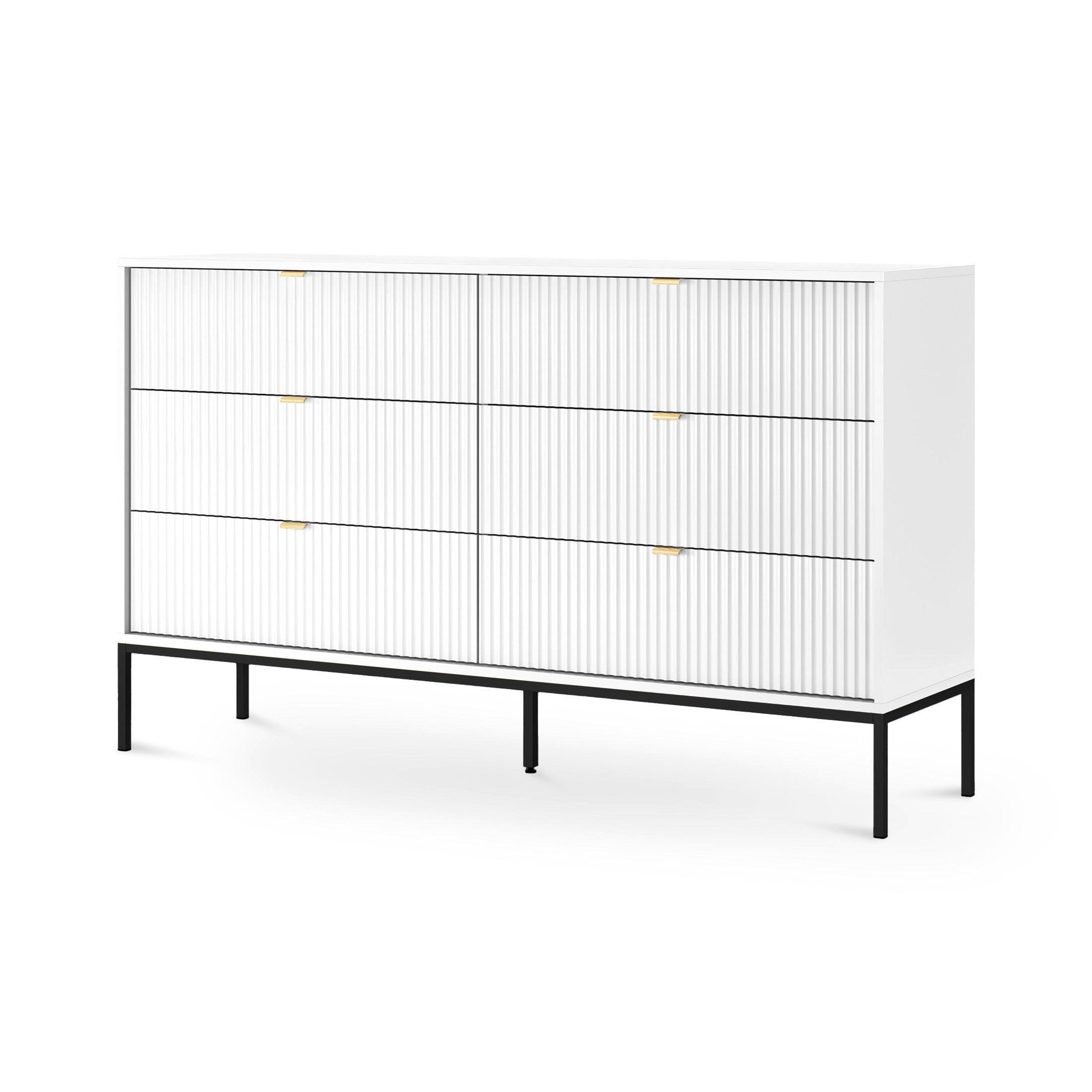 Pillovely Kommode Weiß 154x91x39 cm
