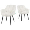 ESSZIMMERSTUHL Mika-Remo - Creme/Schwarz, Textil/Metall (65/81/66cm) - DUBI Möbel