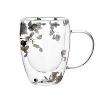 BECHER Peter Flowers Transparent Grün 11/11/12 cm Glas - Waldgrün/Transparent, Glas (0.32L) - Mondex