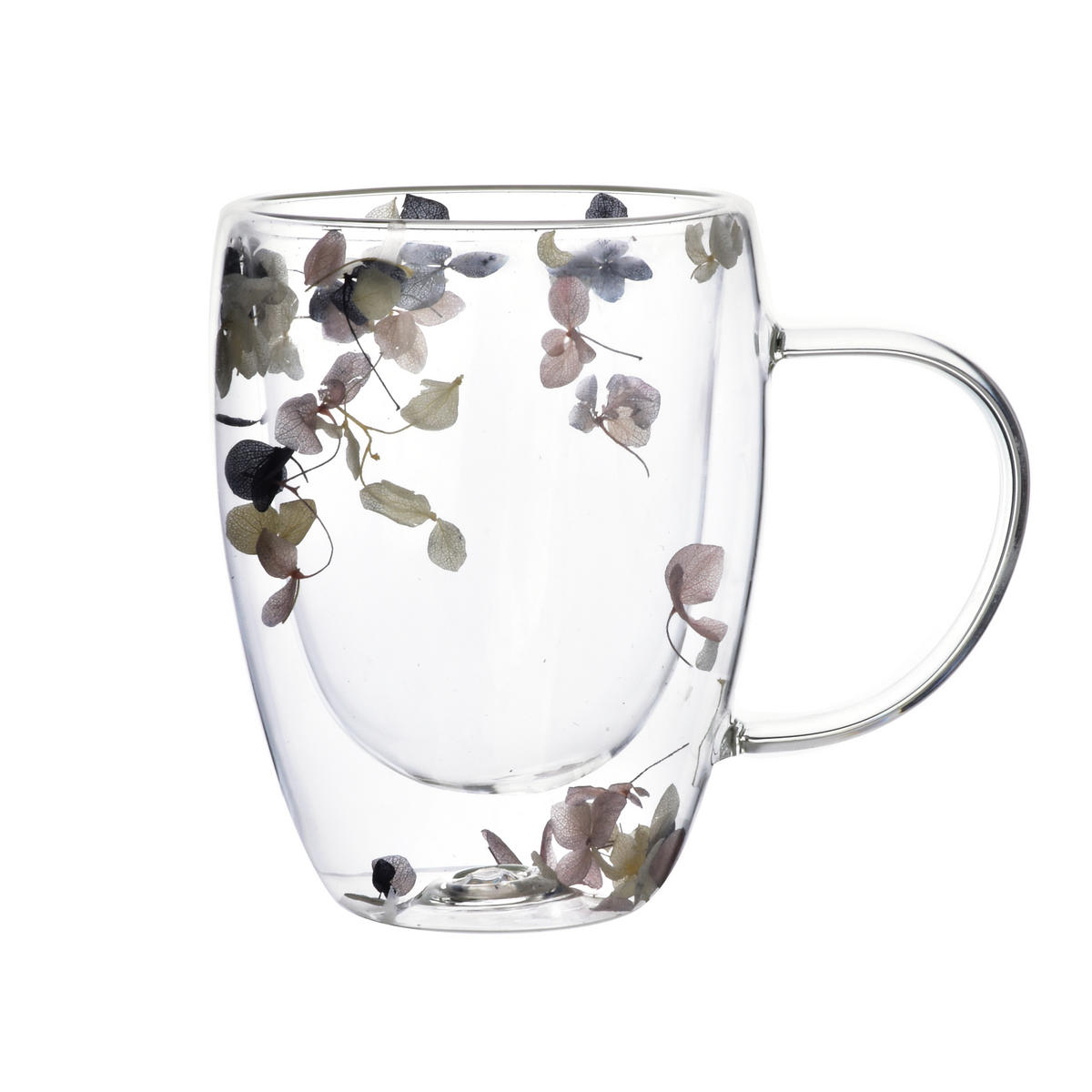 BECHER Peter Flowers Transparent Grün 11/11/12 cm Glas - Waldgrün/Transparent, Glas (0.32L) - Mondex