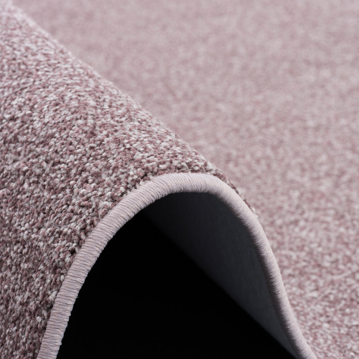 HOCHFLOR VELOURS TEPPICH LUNA MIX - Altrosa, Textil (100/100cm) - Snapstyle