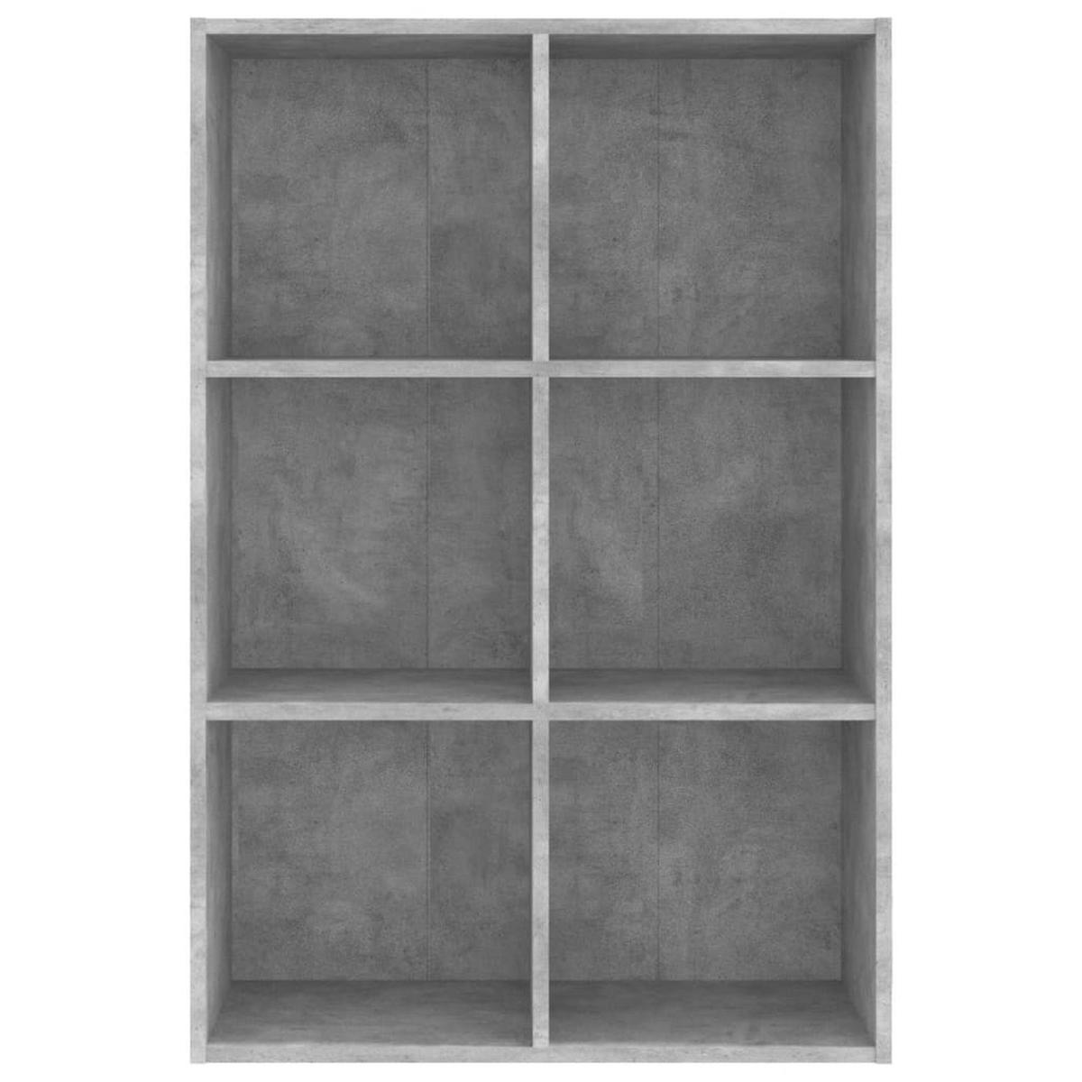 SIDEBOARD mit 6 Fächern 66/30/98 cm aus Holzwerkstoff Betongrau - Hellgrau, Holz (66/98/30cm) - vidaXL