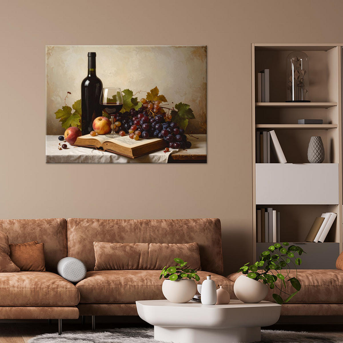 LEINWANDBILD Essen & Trinken 120x80cm - Braun, Textil (120/80cm) - Feeby