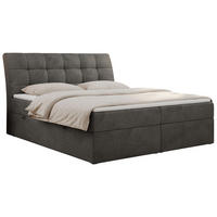 BOXBETT DIEGOS 200/200 Dunkelgrau Velvet - H3 - Dunkelgrau, Holz/Textil (200/200cm) - MKS